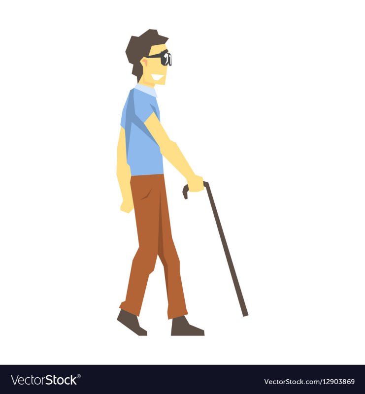 Инвалид с палочкой