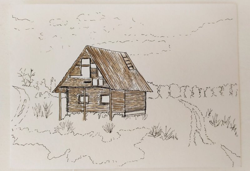 Рисунки для срисовки домики