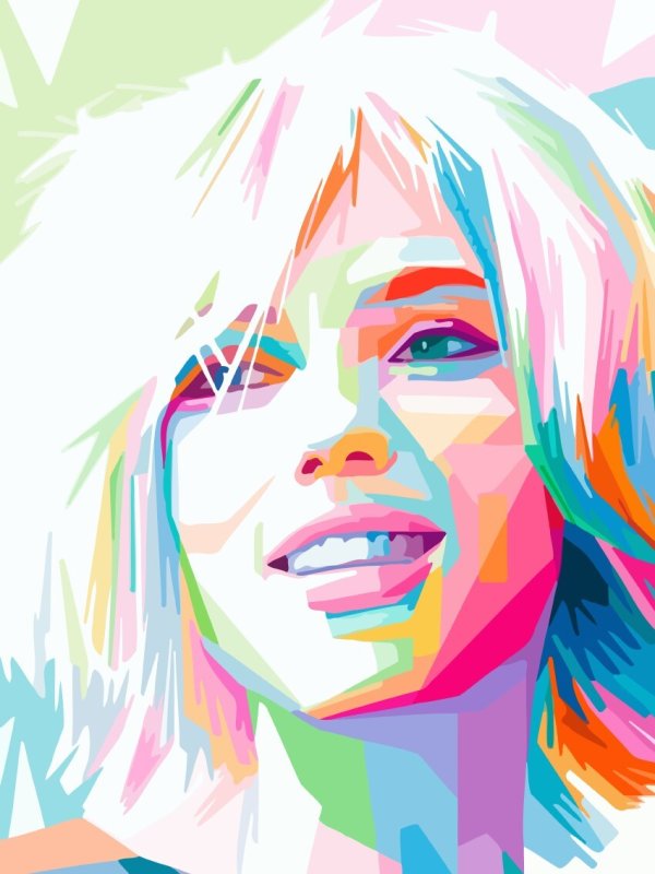 Стиль поп арт портрет WPAP