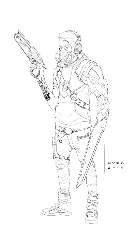 Киберпанк 2077 рисунки карандашом