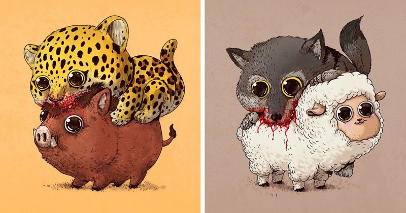 Милые звери рисунки