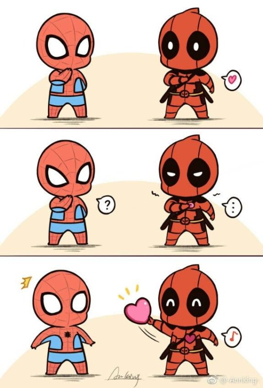 Дэдпул и человек паук Чиби