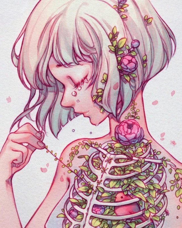 Ханахаки красивые арты