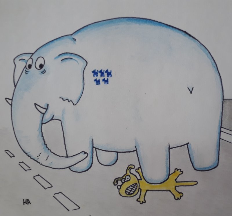 Слон карикатура