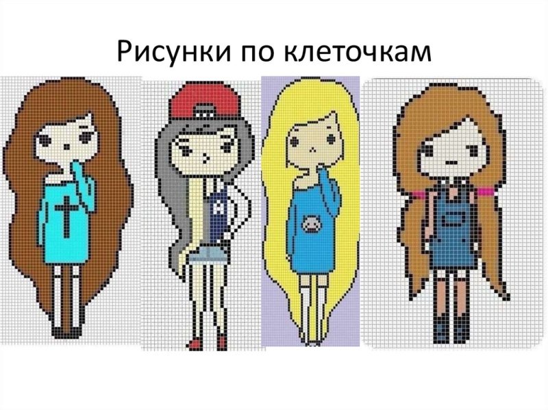 Красивые рисунки по клеточкам