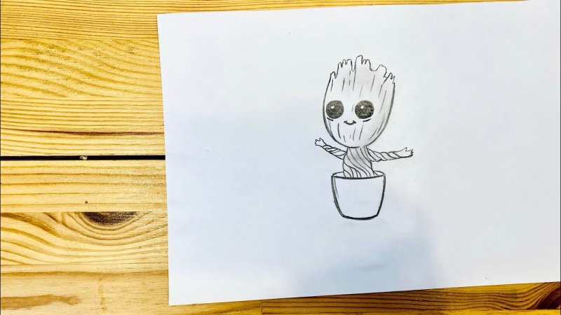 Грут рисунок легкий