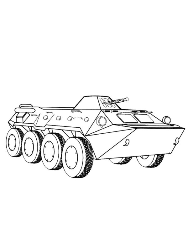 Нарисовать БТР 80