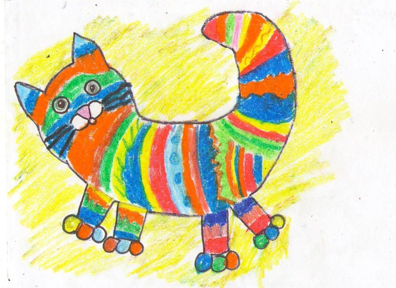 Разноцветная кошка
