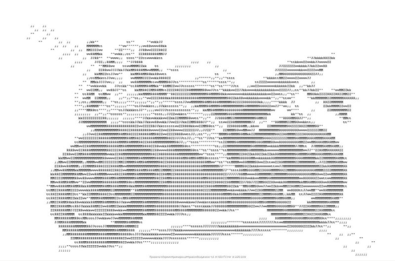 ASCII – портрет моны Лизы