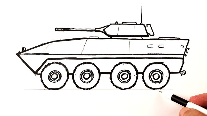 БТР рисунок легкий