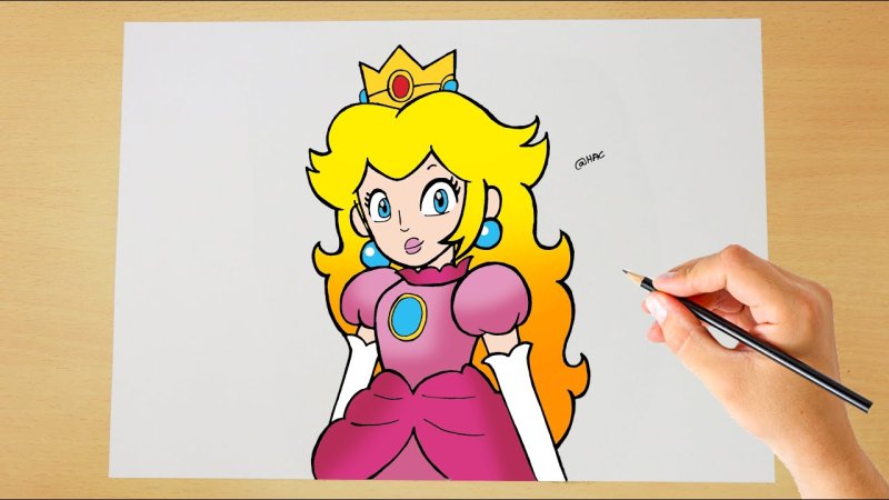 How to draw Princess Peach