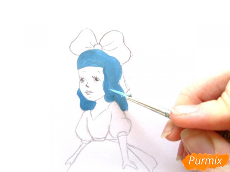 Мальвина портрет рисунок