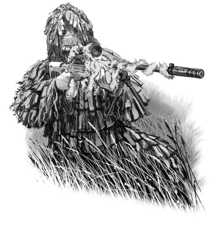 Снайпер в МАСКХАЛАТЕ арт