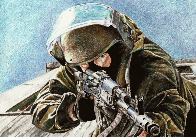 Русский солдат арт