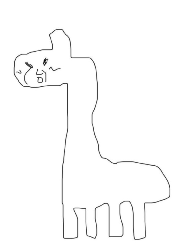 Рисунок ламы для срисовки
