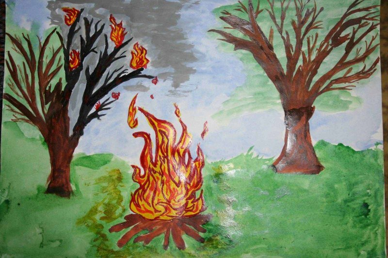 Рисунок на тему огонь