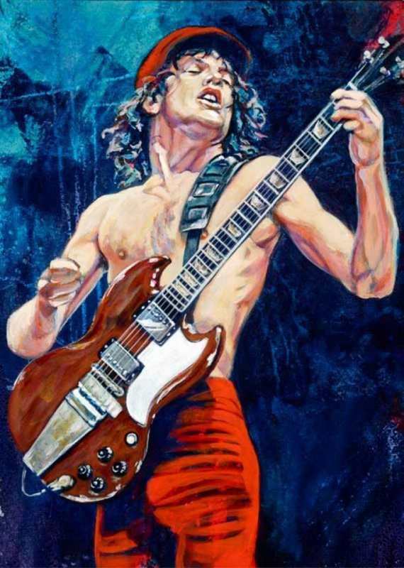 AC/DC Angus young шарж