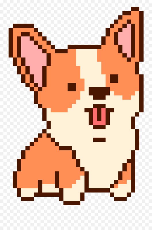 pixel art корги