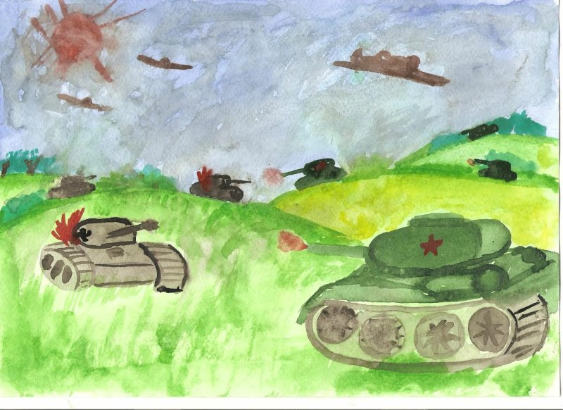 Рисунки на военную тему