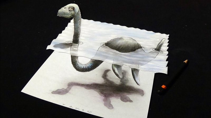 Трехмерные рисунки карандашом