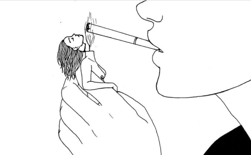 Сигарета рисунок карандашом