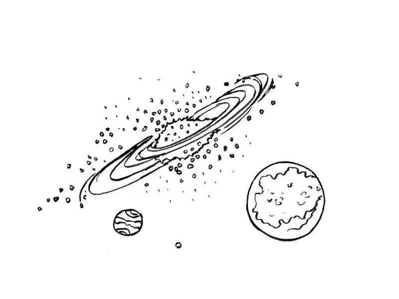 Метеорит раскраска