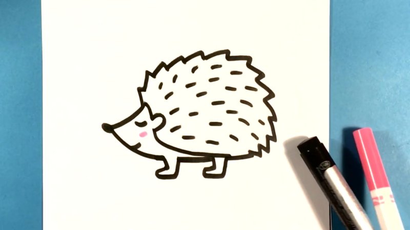 рисунки ежик