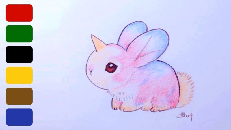 Рисунки для срисовки Зайка