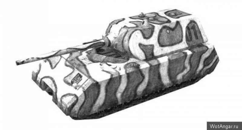 Раскраска танка Маус