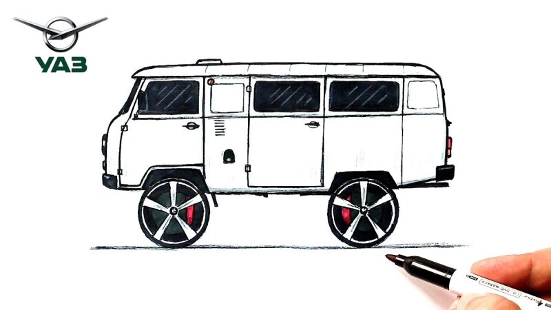 УАЗ 452 рисунок