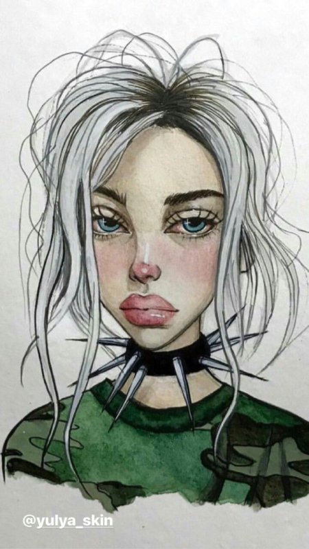 Билли Айлиш рисунок