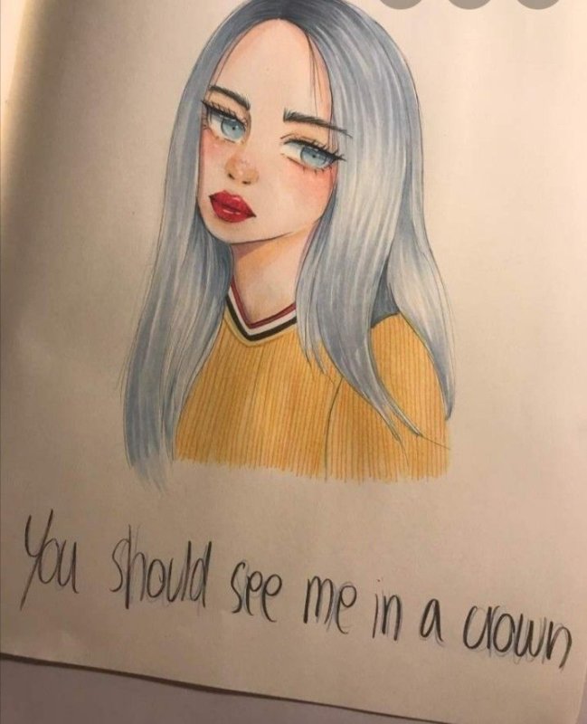 Билли Айлиш рисунок легкий