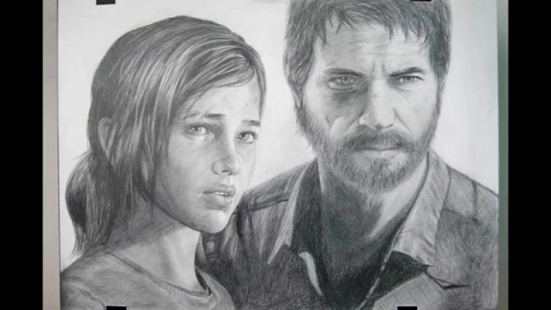 The last of us Джоэл и Элли рисунок
