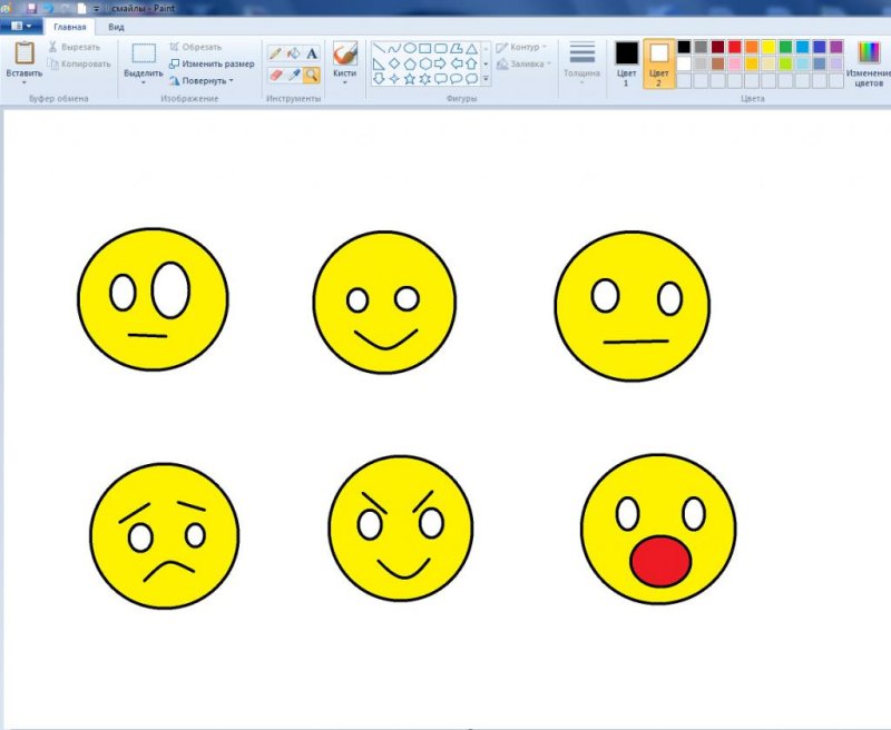 Простые рисунки в Paint