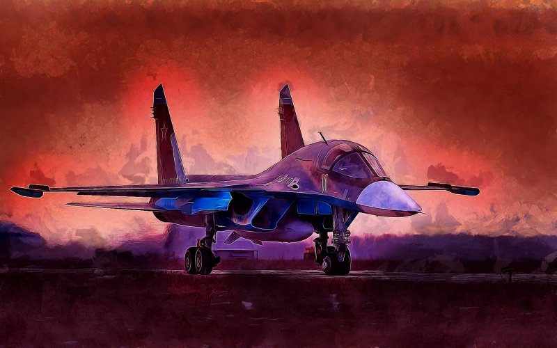 Военный самолет Су 34