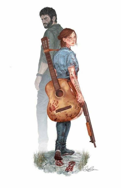 The last of us 2 Элли арт с гитарой