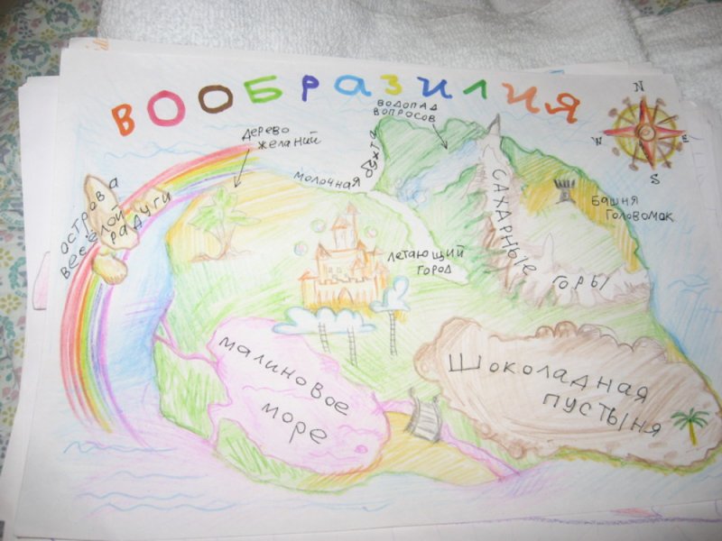 Нарисовать карту сказочной страны