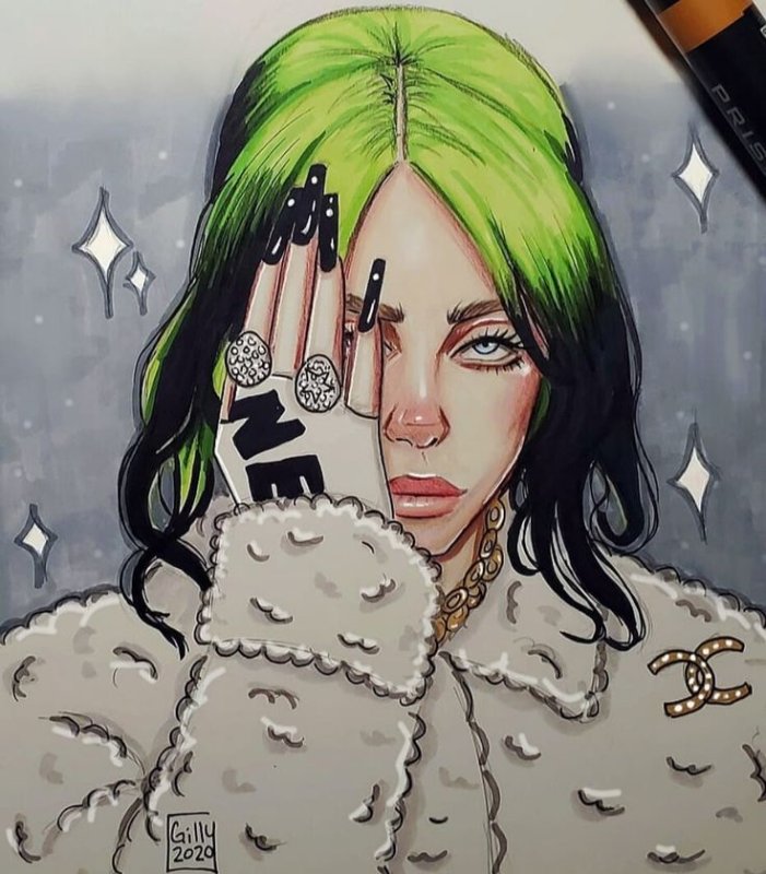 рисунки билли айлиш