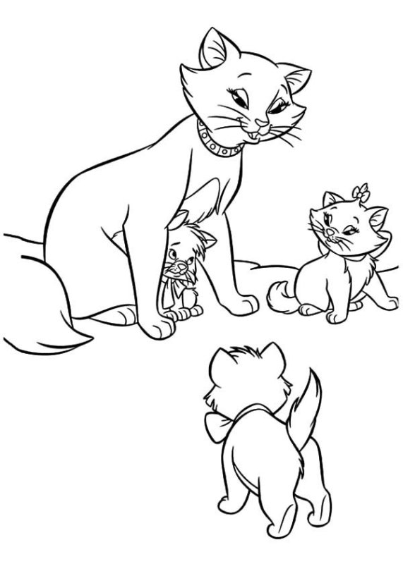 Котенок. Раскраска