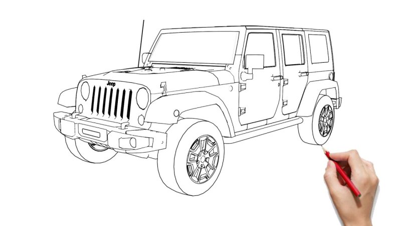 Jeep Rubicon раскраска