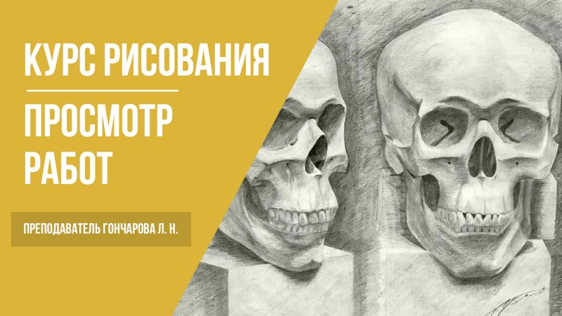 Череп карандашом