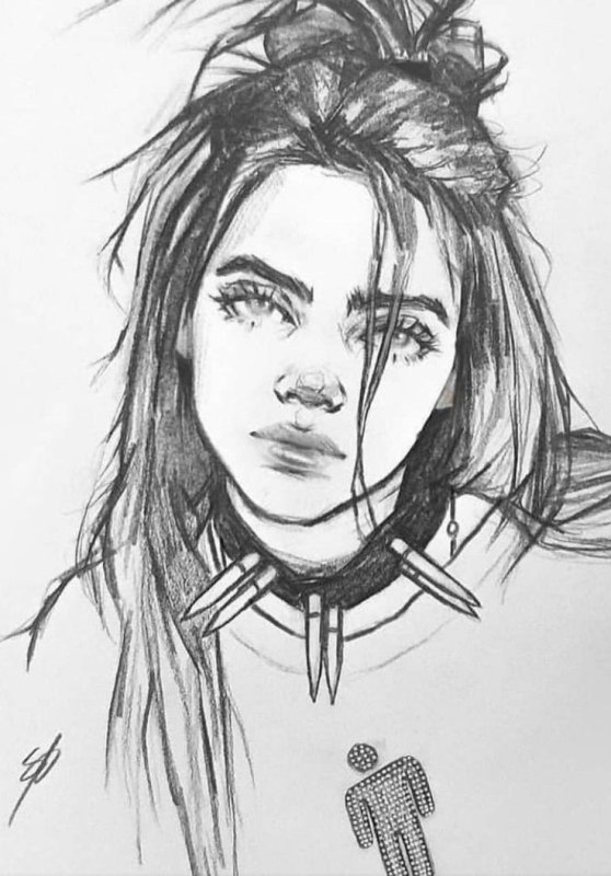 Билли Айлиш рисунок