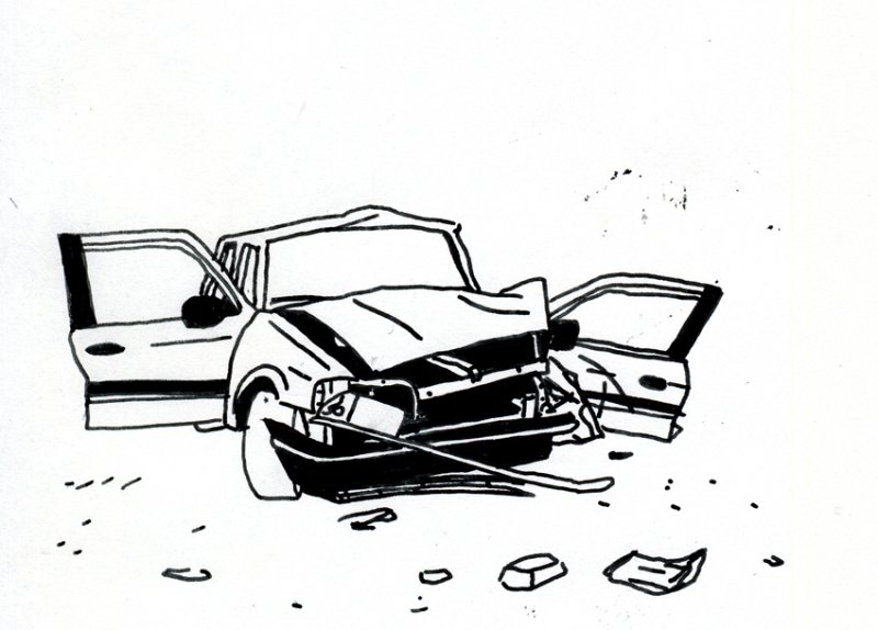 Раскраска авария машин