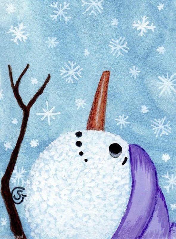 зима рисунки