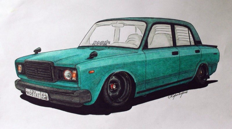 Рисунки Жигули ВАЗ 2107