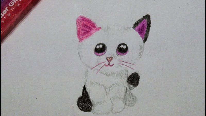 Рисунок кота для срисовки