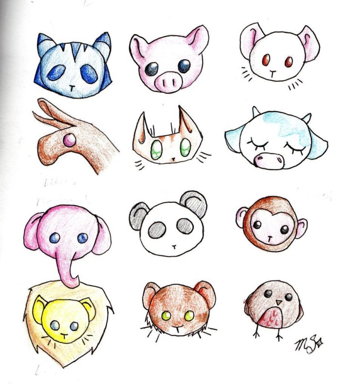 Рисунки лёгкие милые маленькие