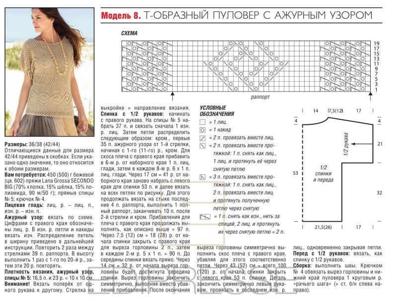 Ажурная кофточка из мохера спицами схемы