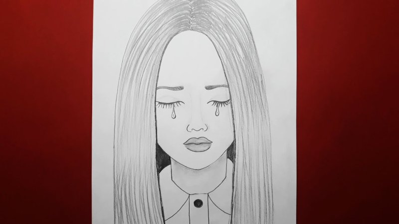 Рисунок девочки карандашом