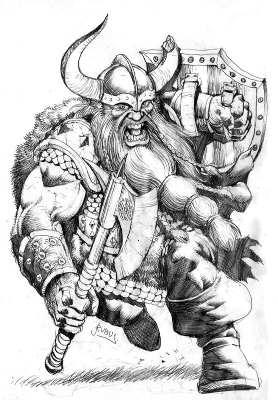 Славянский воин эскиз